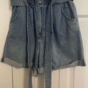 Denim High-Waisted Women's Shorts